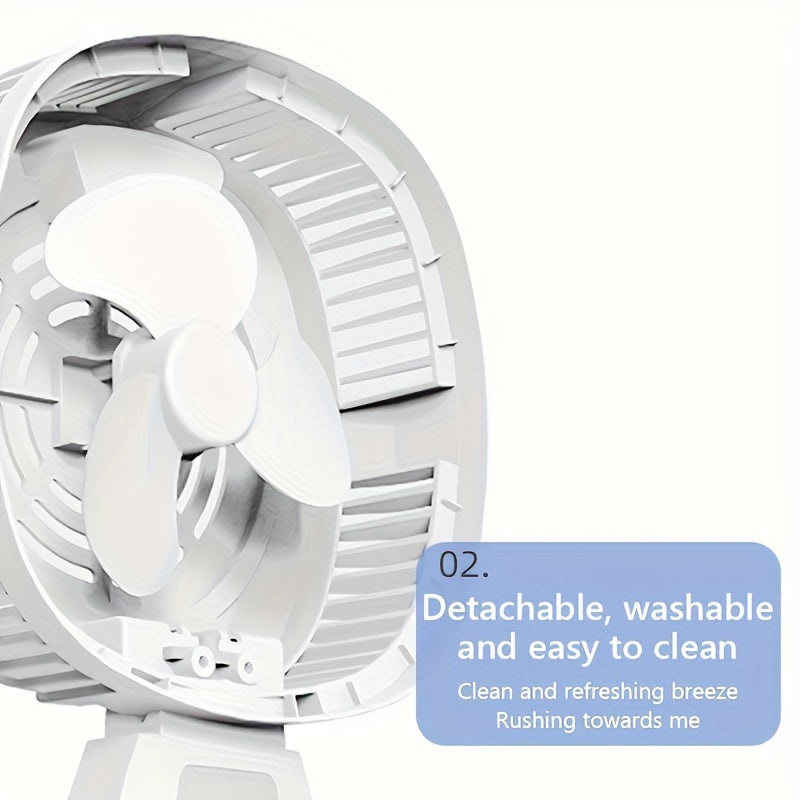 USB Desk Fan Portable Compact Fan for Travel and Office Use
