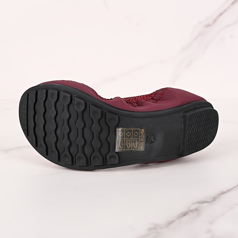 Women’s Slip-On Loafers with Bow Embroidery Synthetic Casual Shoes