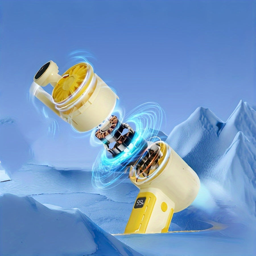 USB Rechargeable Portable Fan with 100-Speed High Wind Indoor Outdoor Use