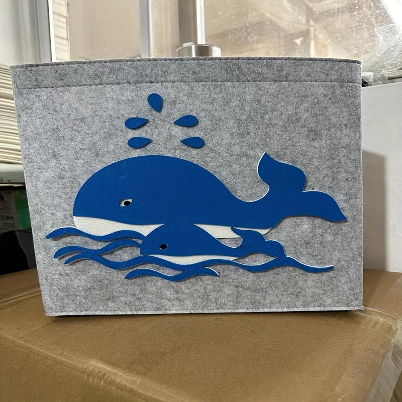 Felt saqlash kubi tashkilotchisi savat, kir yuvish, o'yinchoqlar va kiyimlar uchun, 1 dona