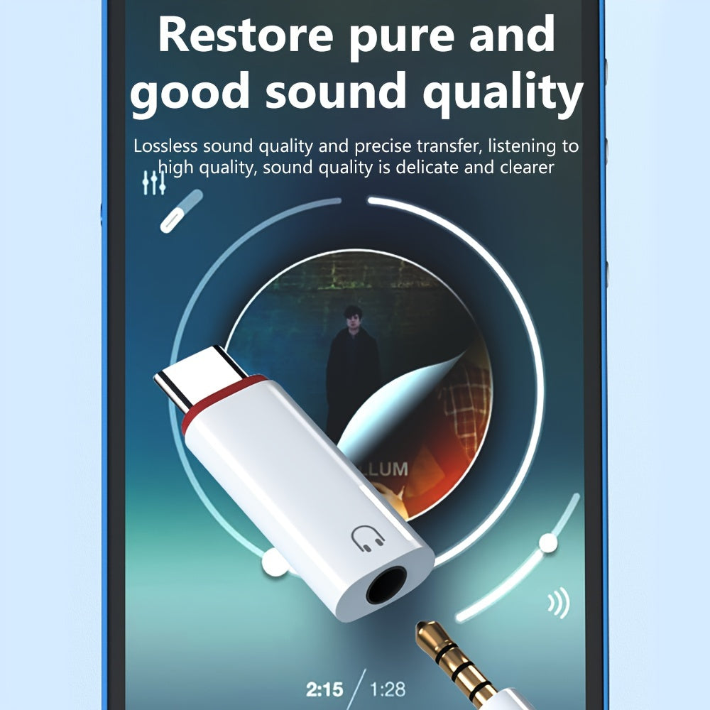 USB C to 3.5mm Audio Adapter for iPhone Samsung Devices Male to Female Headphone Converter