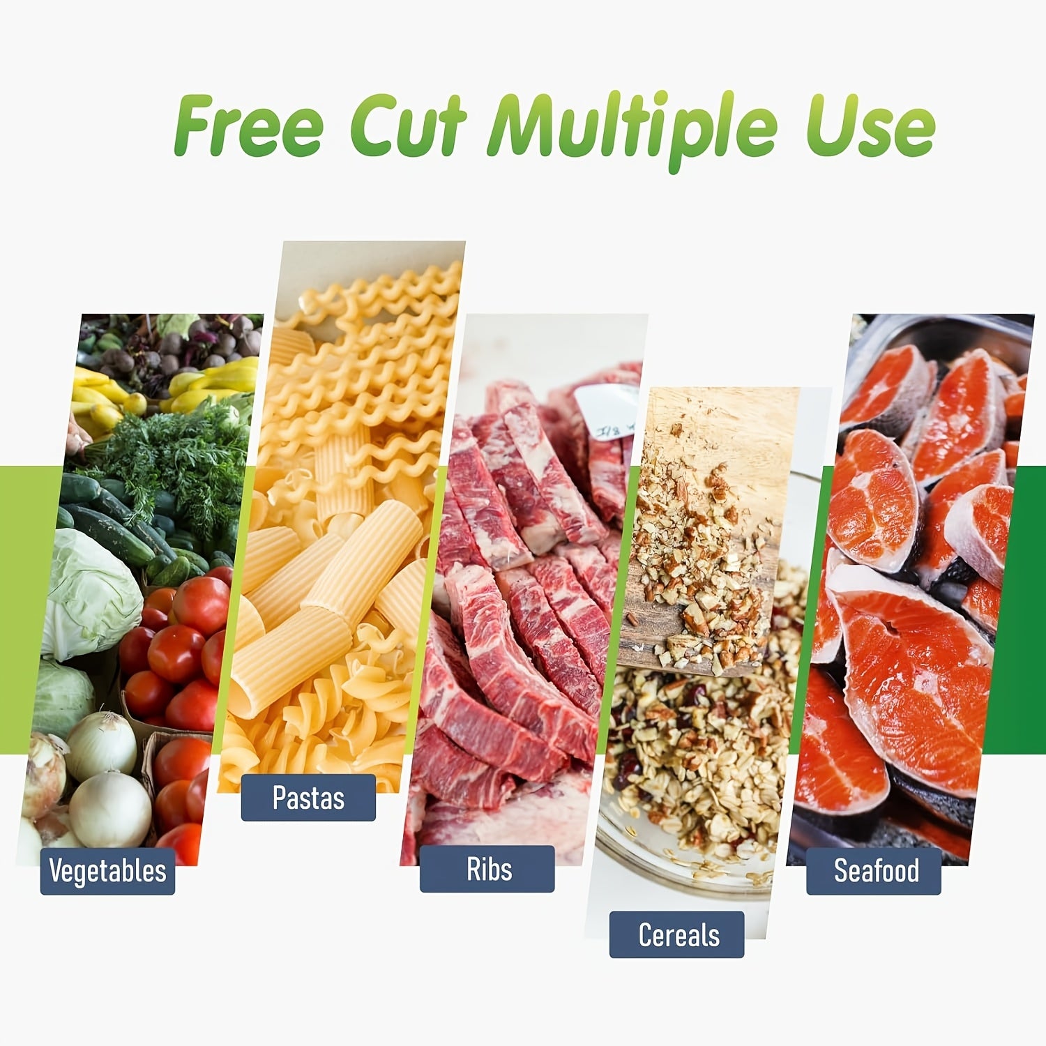 5m BPA-Free Vacuum Sealer Rolls 2pcs PE+PA Material Leak-Proof Durable for Sous Vide Storage