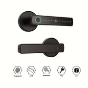 Smart Aluminum Alloy Wireless Door Lock with Fingerprint Passcode Card and App Compatibility