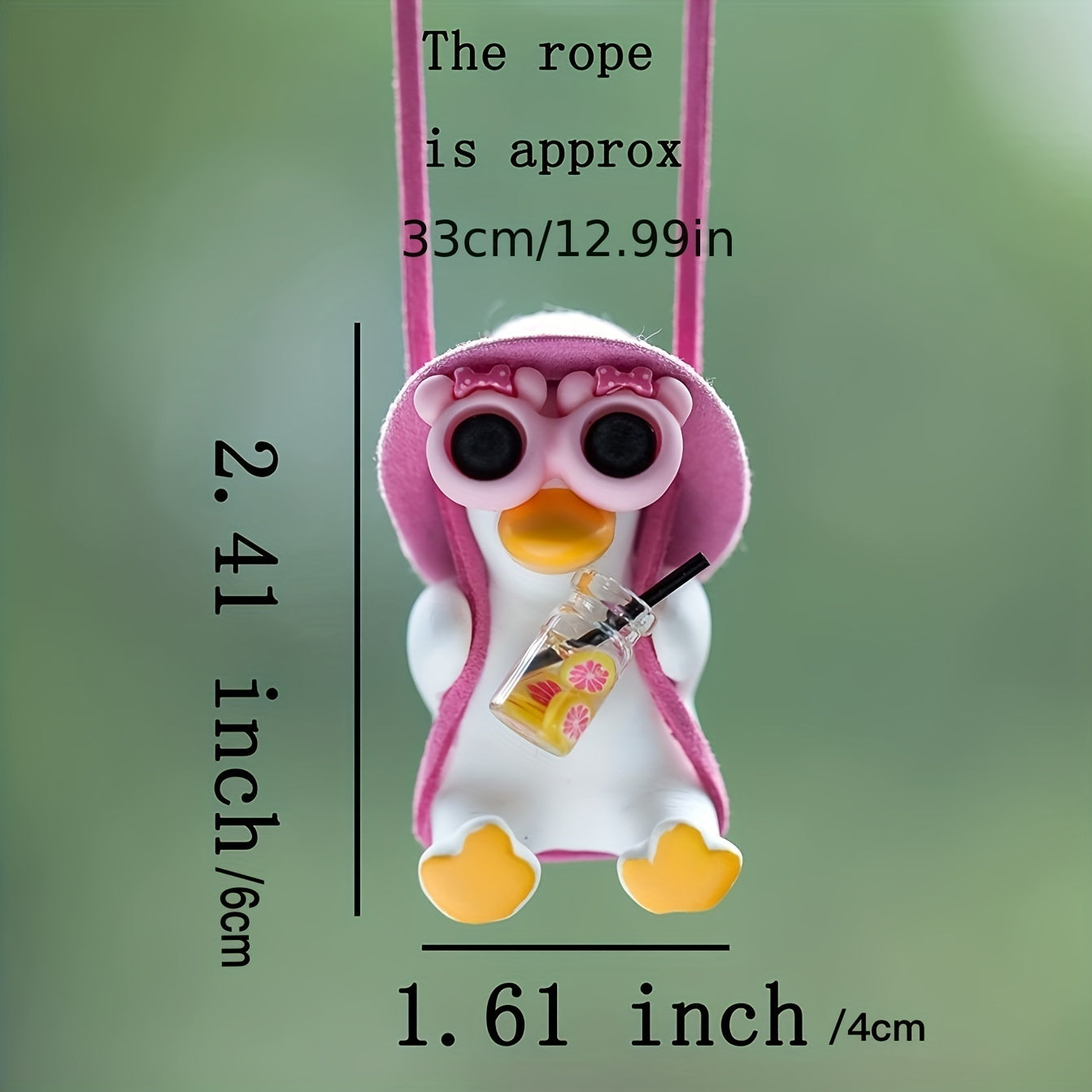 Ayollar qizlar uchun avtomobil bezaklari chiroyli siljiydigan o'rdak dekorativ aksessuar