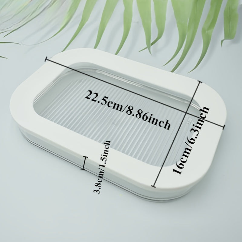 Juego de recipientes de plástico PET de un solo nivel, bandeja fría, a prueba de fugas, para almacenamiento de alimentos, carne, frutas y verduras