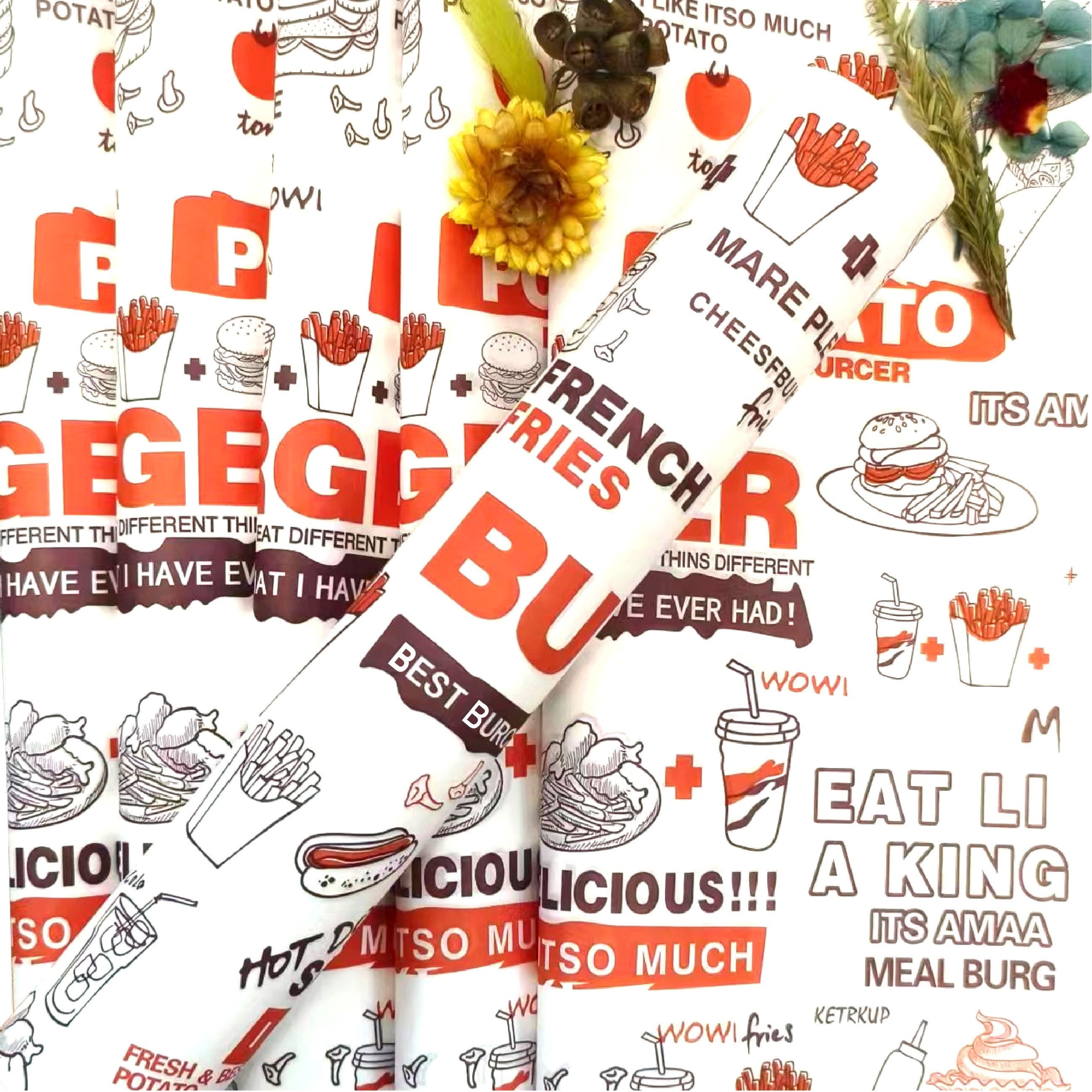 Paquete de papel de horno para deli de 100, 300, 500 para sándwiches, papas fritas, hamburguesas