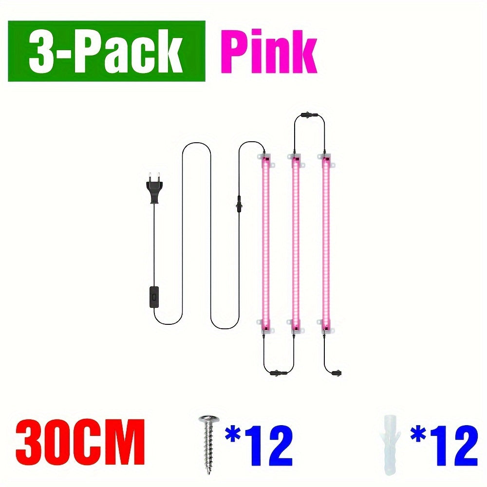 220V Full Spectrum LED Grow Light with 12 Heads 50cm for Indoor Plants Hydroponics Greenhouse