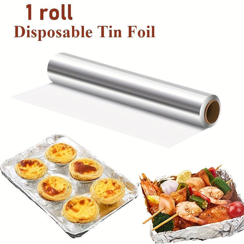 10-Meter Aluminum Foil Roll for Cooking and BBQ High-Temperature Resistant Portable