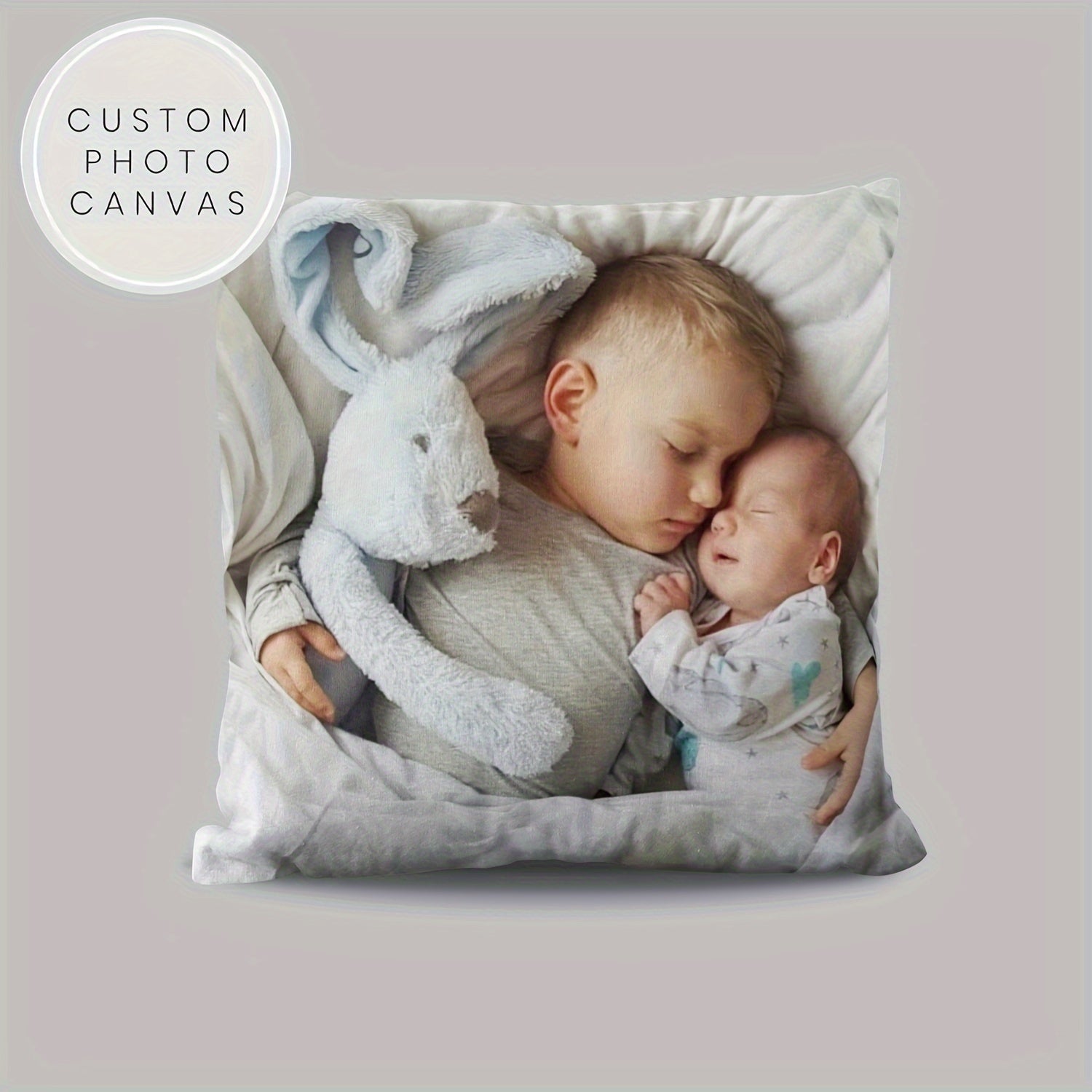 Personalized Family Photo Pillowcase 45.72x45.72 cm Polyester Plush Single-Sided Print