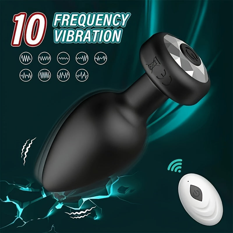 Unisex Silicone Remote Control Vibration Anal Plug Sex Toy for Adults