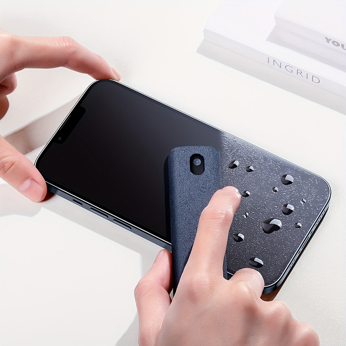 Portable Screen Cleaning Kit for Phones and Computers with Spray, Wipe Tool and Cloth Set