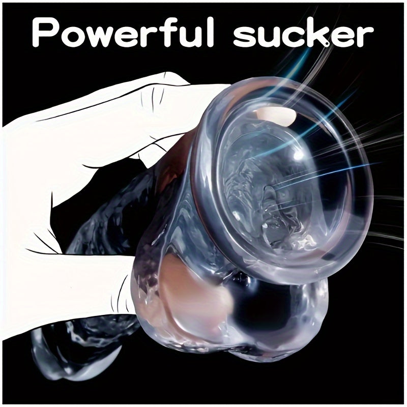 Adult Male Female Flexible Realistic Dildo with Suction Cup for Vaginal and Anal Use