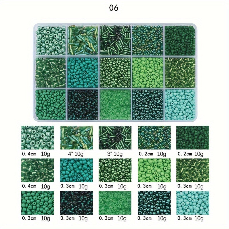 15 Solid Color Bead Grid Set for Jewelry Making for Necklaces Bracelets and Keychains