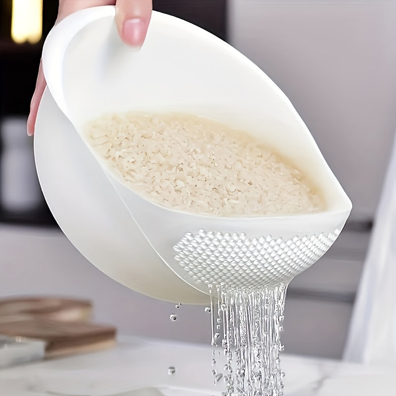 Plastic Rice Washing Bowl with Strainer Kitchenware Food Safe Easy Meal Prep