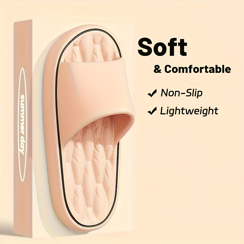 Women's EVA Slip-On Slippers Non-Slip Cushioned Indoor Outdoor Beige Black White