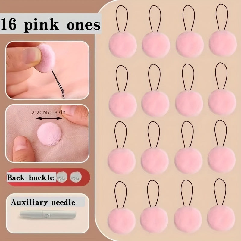 Pink Polypropylene No-Sew Clips for Line-Drying and Bedding Fastening