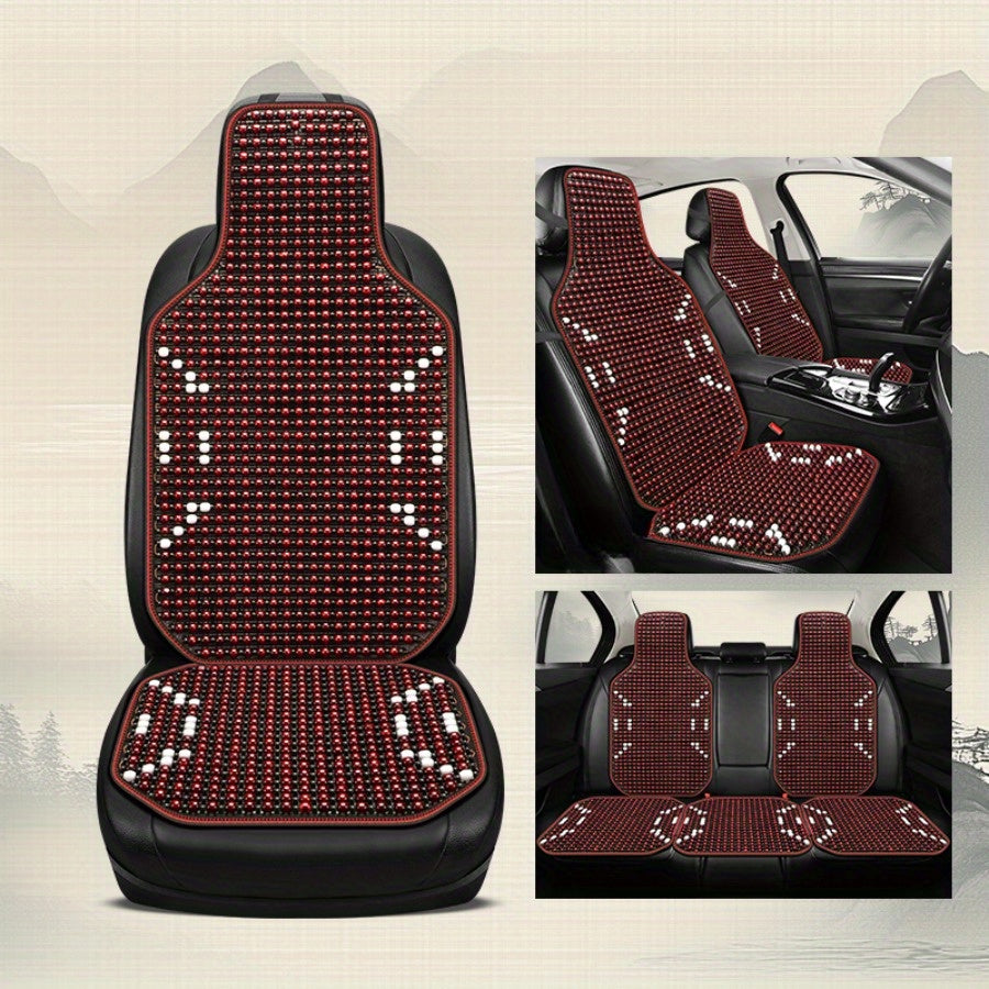 Car Seat Cushion Summer Cooling Mat Wooden Beads Breathable Breathable Mat