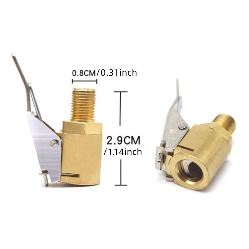 Universal Brass Automotive Air Pump Inflator with Quick Fill Head