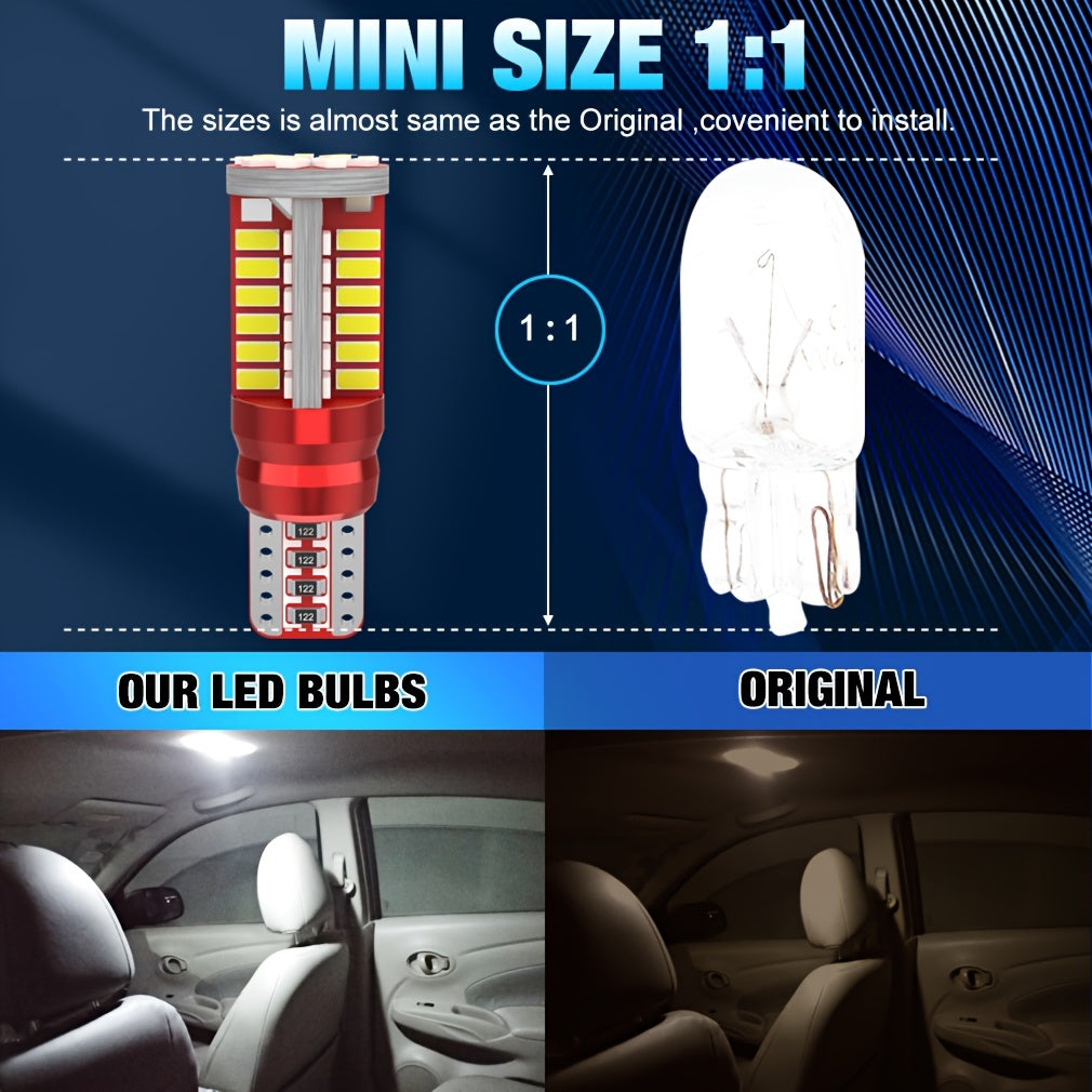 2 dona T10 168 192 W5W LED Canbus Avtomobil belgilash, parkovka, burchak chiroq, oq