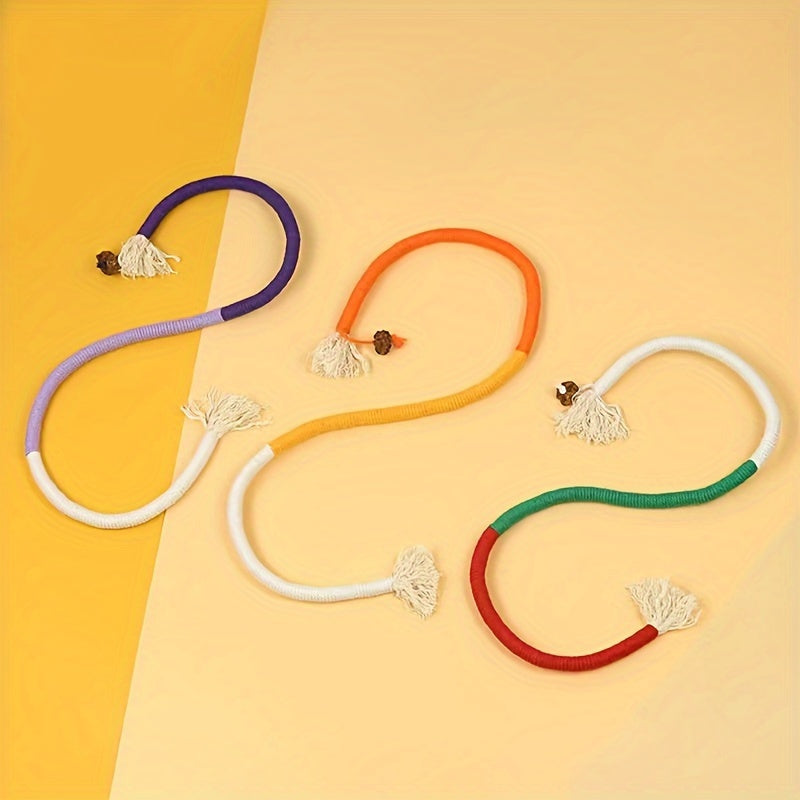 Rang-barang elektrsiz mushuk o'yinchoq ipi, chaynash va o'ynash uchun, chidamli, zerikishni yengillashtiruvchi