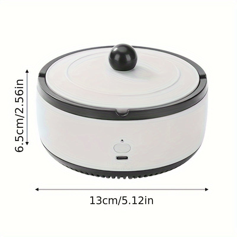 USB Rechargeable Air Purifier with Negative Ion Technology for Smoke Dust Removal White