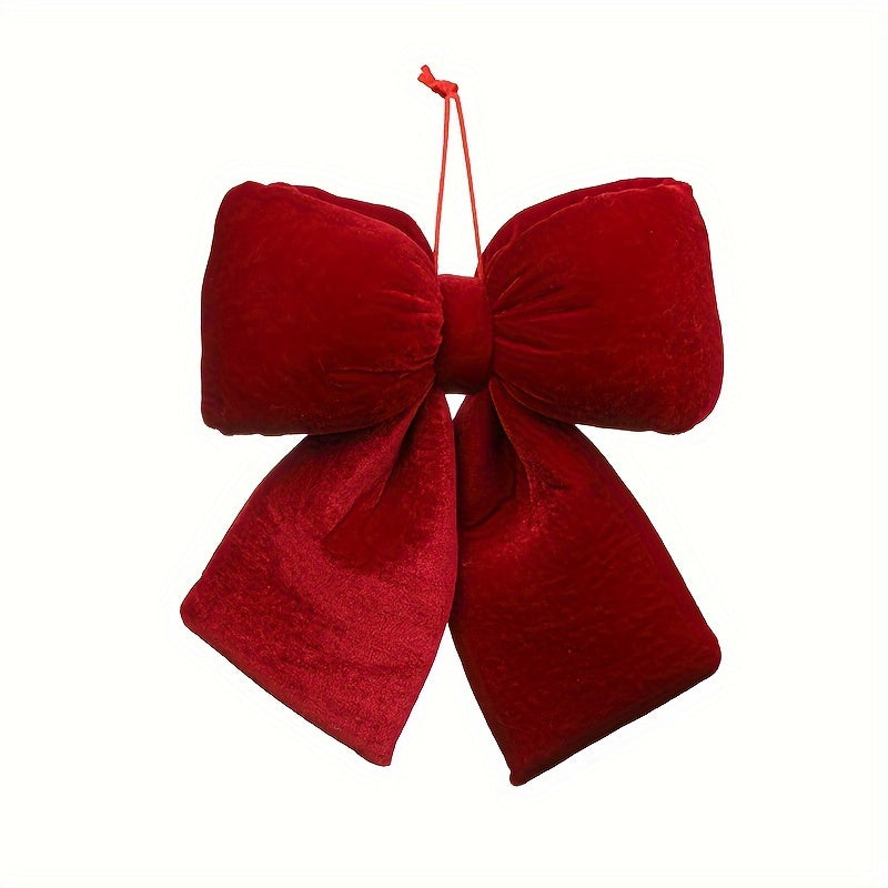 Christmas Decorations Set with Red Velvet Bows for Fireplace and Railings