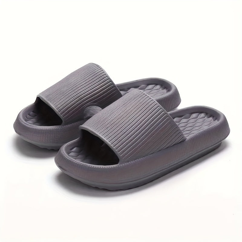 Unisex Solid Color Minimalist Pillow Slides Slip-On Soft Sole Home Shower Slides