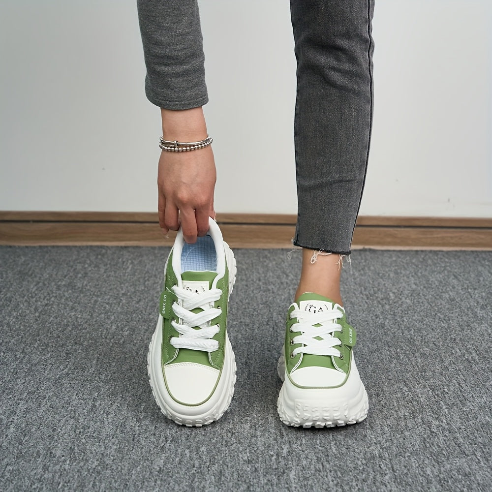 Women's Breathable Mesh Mid-Top Sneakers Lightweight Casual Shoes Pink Beige