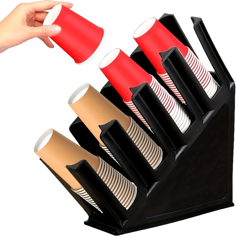 Plastic Coffee Cup Organizer with Lid Storage for Countertop, Space Saving