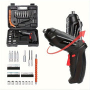 48pcs Cordless Electric Screwdriver Kit USB Rechargeable Handheld Drill Steel for DIY Home Repair