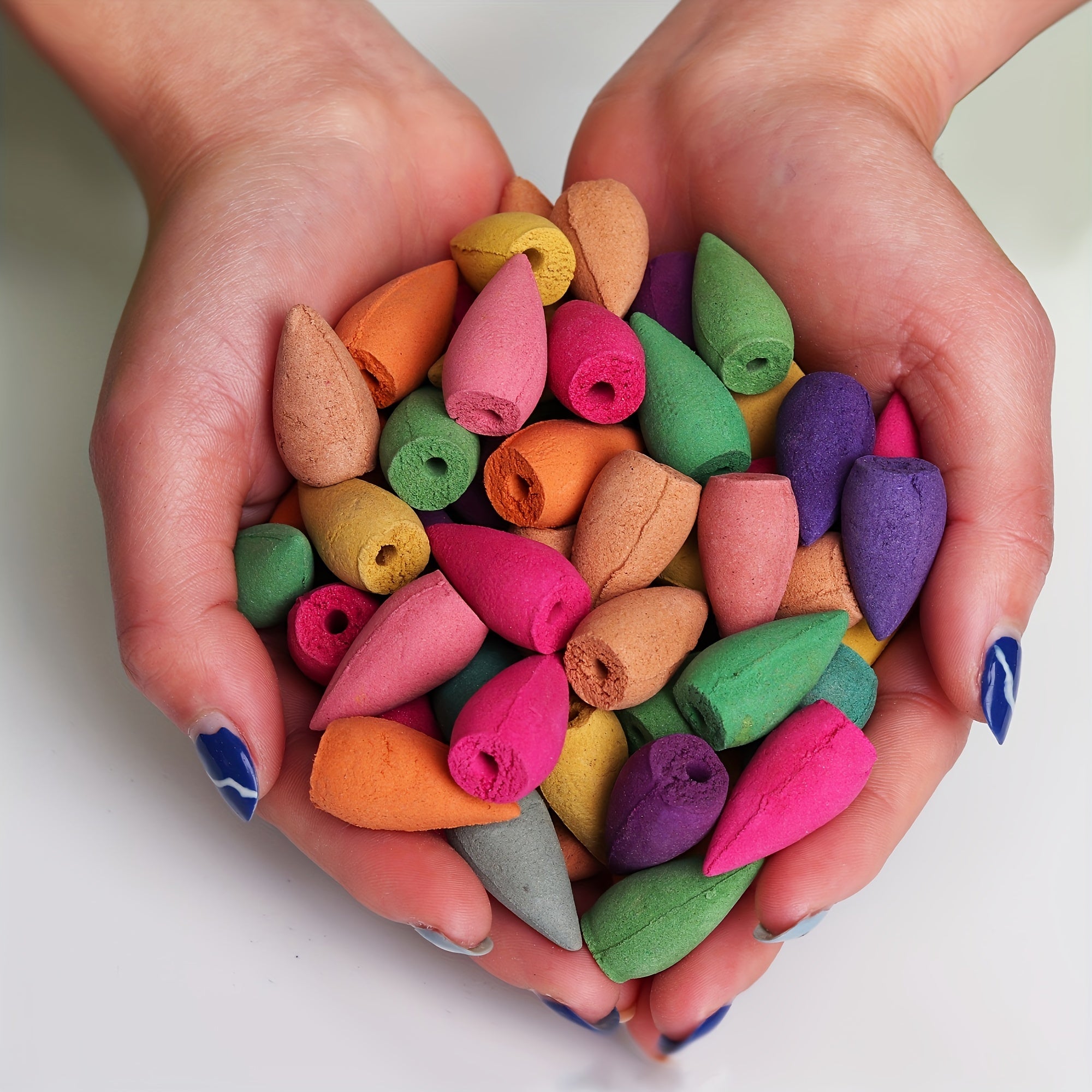 120 dona tabiiy orqaga oqadigan tutun konusi uchun meditatsiya, yoga, suv toshqini pechlari, uy tozalash