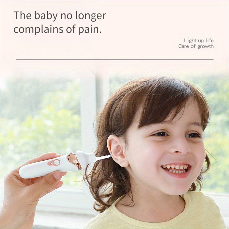 Electric Ear Cleaner with Multiple Suction Heads Rechargeable USB Charging Low Noise for All Ages