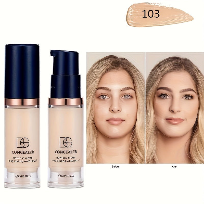 Mujeres Viaje Mini Corrector Base de Maquillaje a Prueba de Agua Tono Oscuro