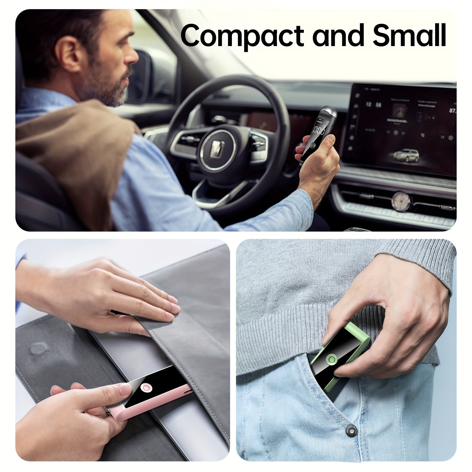 Rechargeable Professional Breathalyzer Alcohol Tester with USB Power and Accurate Results