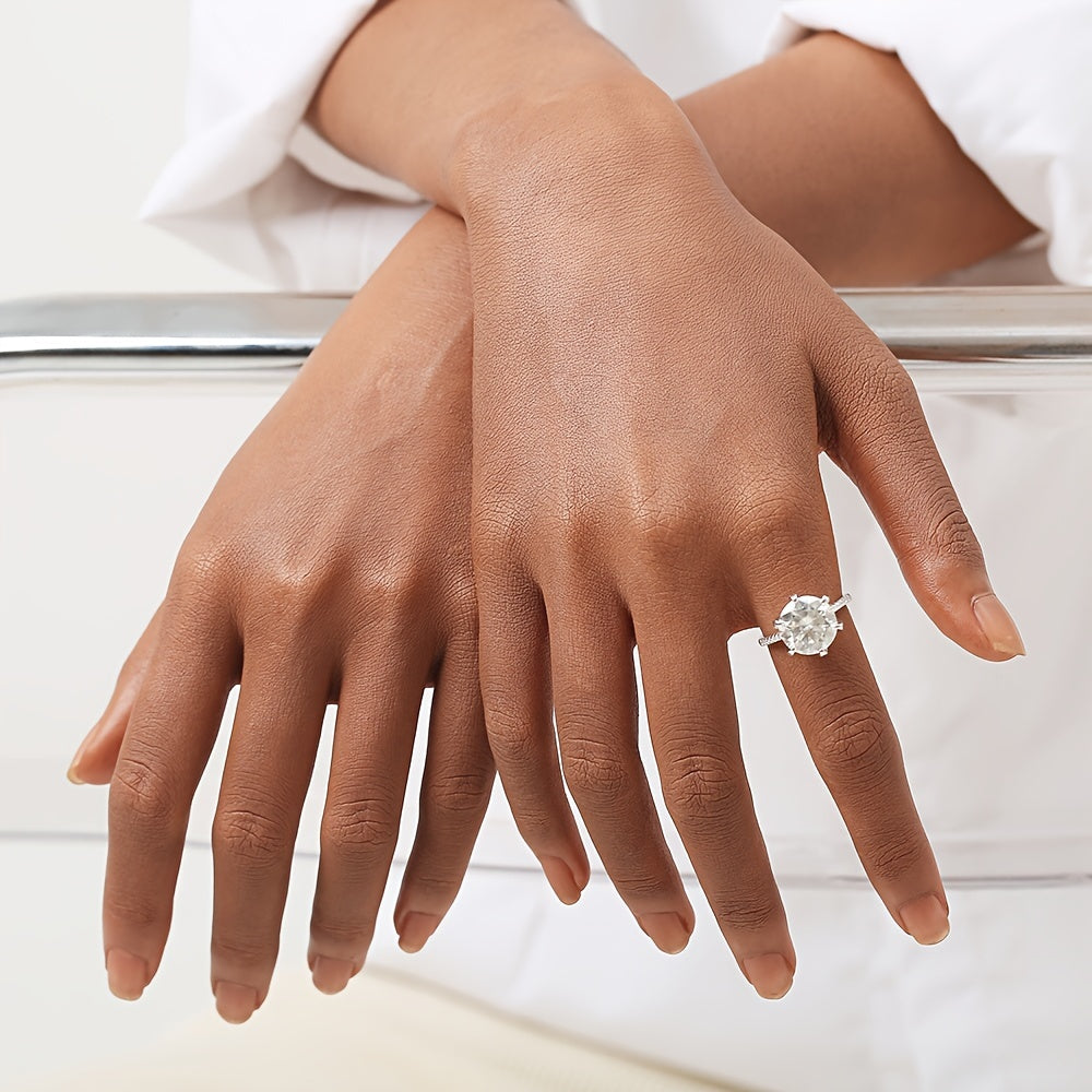 5ct Moissanite Sterling Silver uzuk ayollar uchun nafis zargarlik taklif qilish va partiyalar uchun