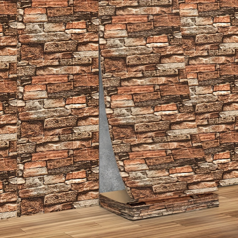 3D Brick Wallpaper Stickers Self-Adhesive Foam Wall Tiles Waterproof Moisture-Proof for Living Room Bedroom Dorm