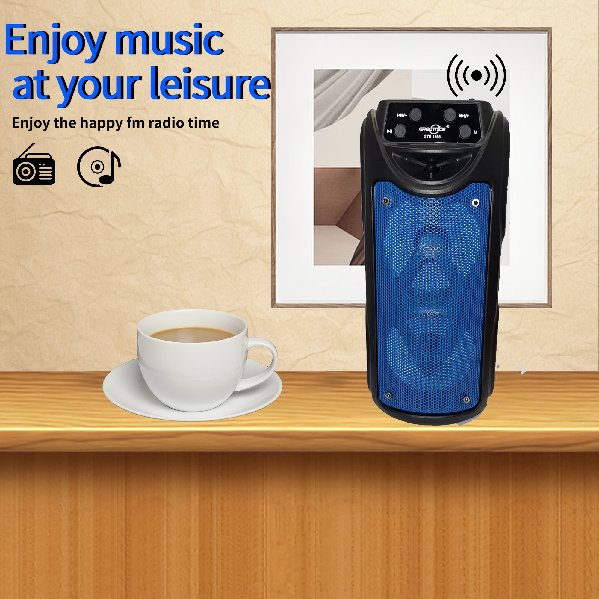 Katta ikki 3 dyuymli ochiq havoda foydalanish uchun mo'ljallangan dinamik, LED chiroq, ulanish uchun kartochka, USB va mikrofon ulanishi bilan. Kamping va portativ foydalanish uchun mukammal, simsiz imkoniyatlar va rang-barang yoritish bilan.