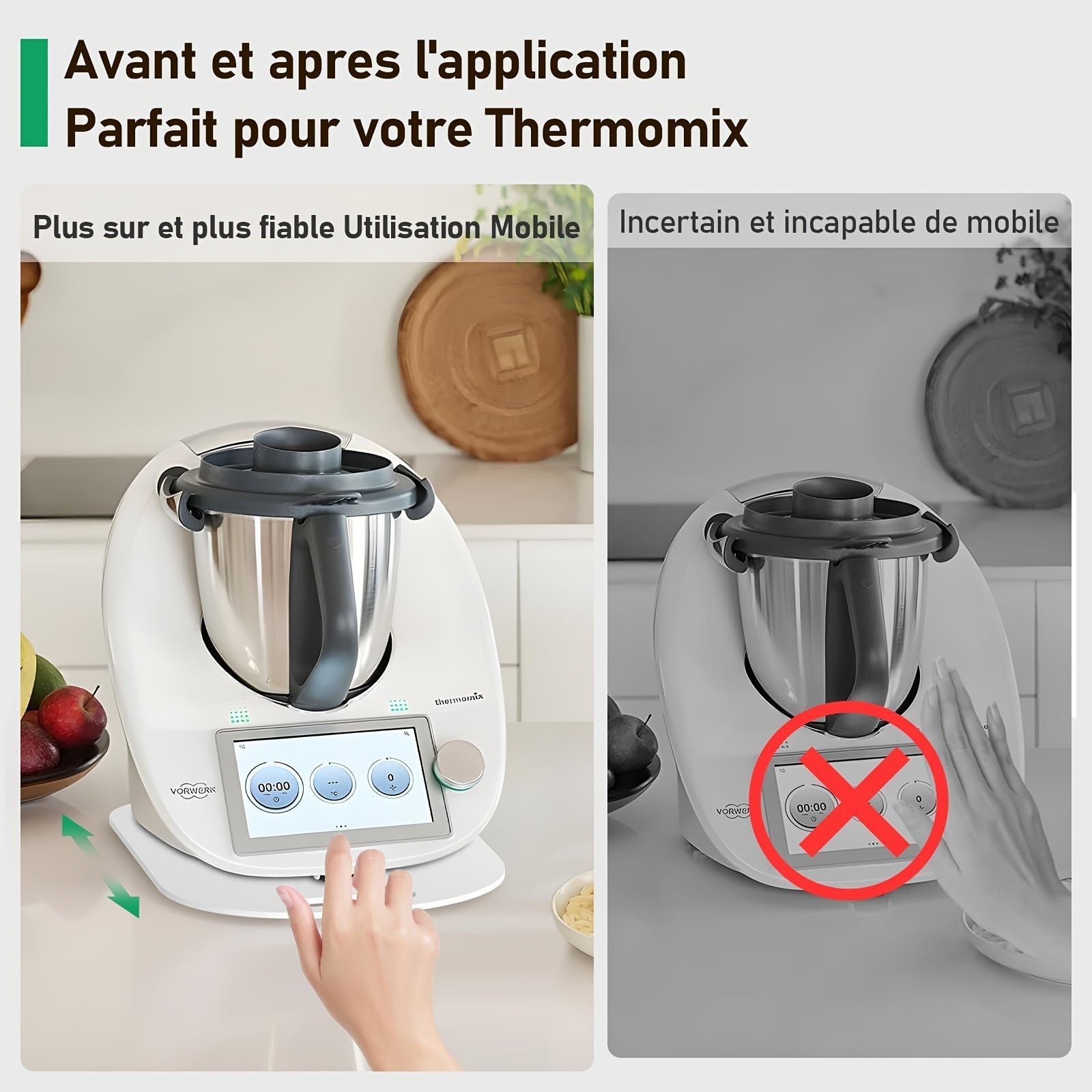 Acrylic Kitchen Appliance Moving Pad with PTFE Glide Mat and Handle