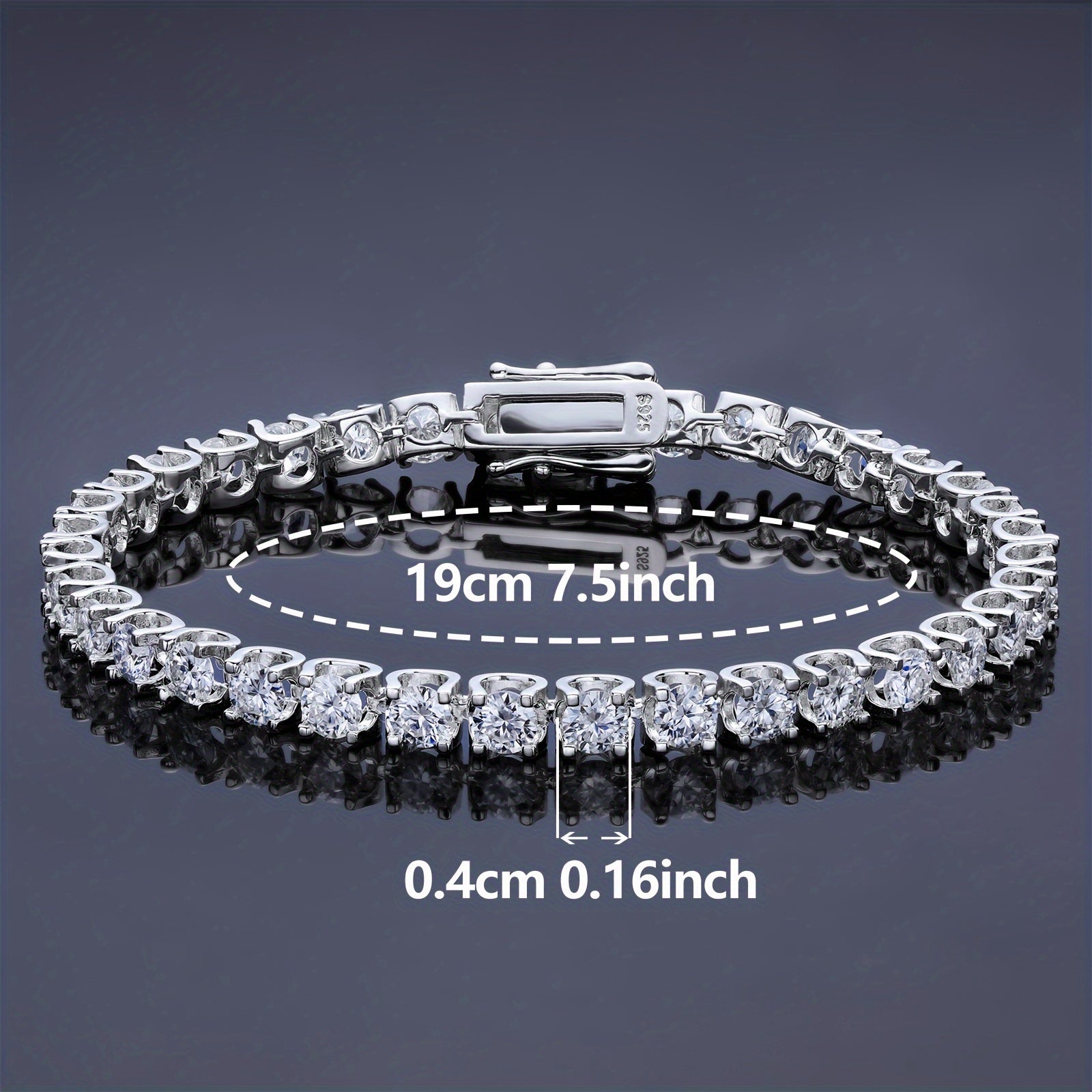 Women’s Hip Hop Style Jewelry Bracelet with Moissanite and Gift Box