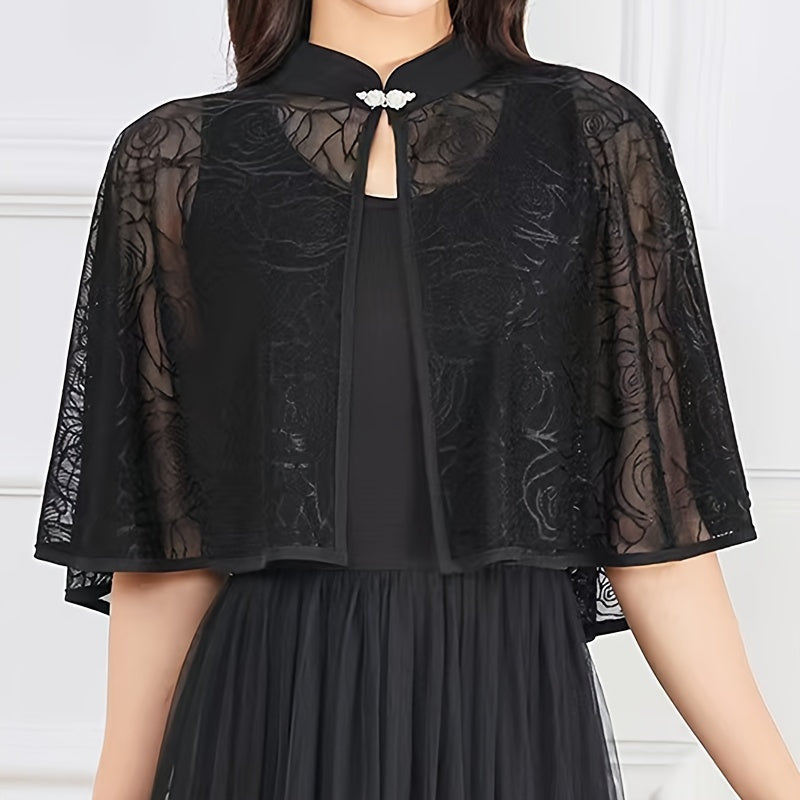 Ayollar uchun vintage uslubdagi toʻqilgan yelka poncho shalvar yengil yozki capek quyoshdan himoya