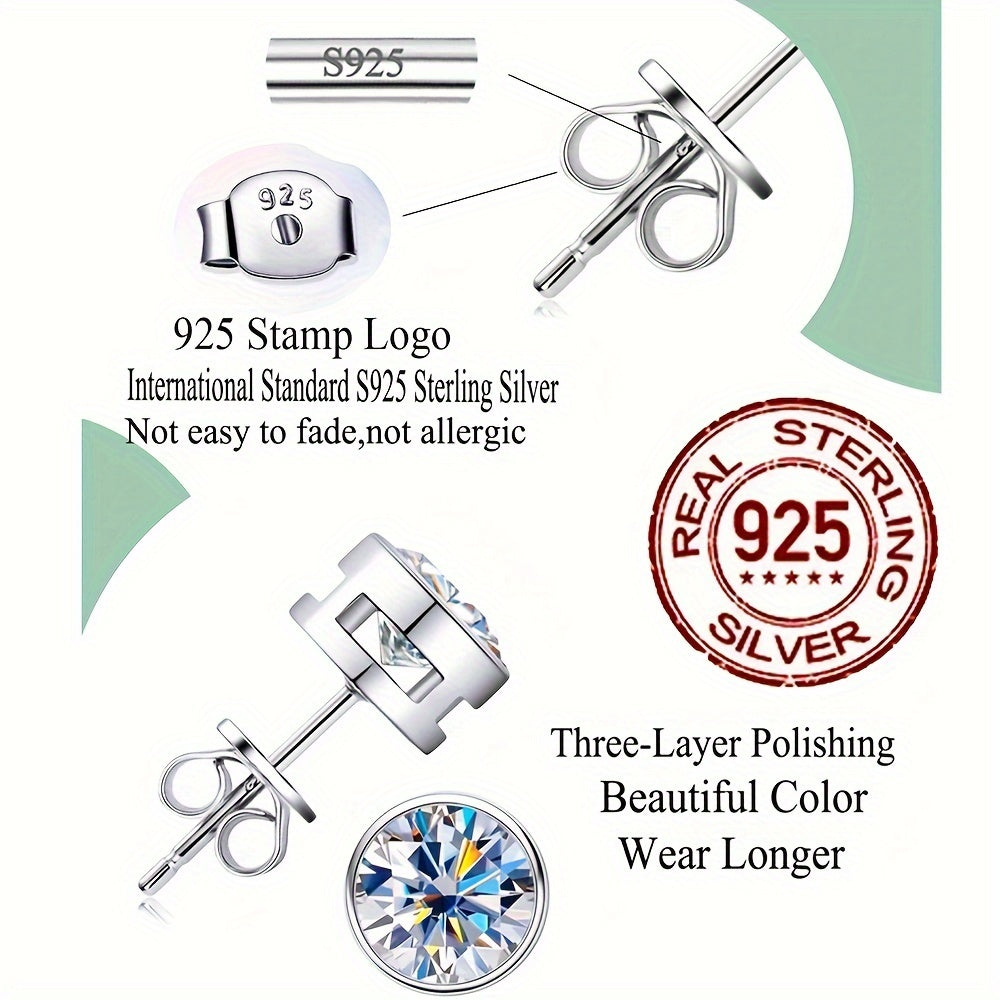 Ayollar uchun Sterling Silver zargarlik to'plami, kubik zirkon bilan taqinchoq va sirg'alar bilan