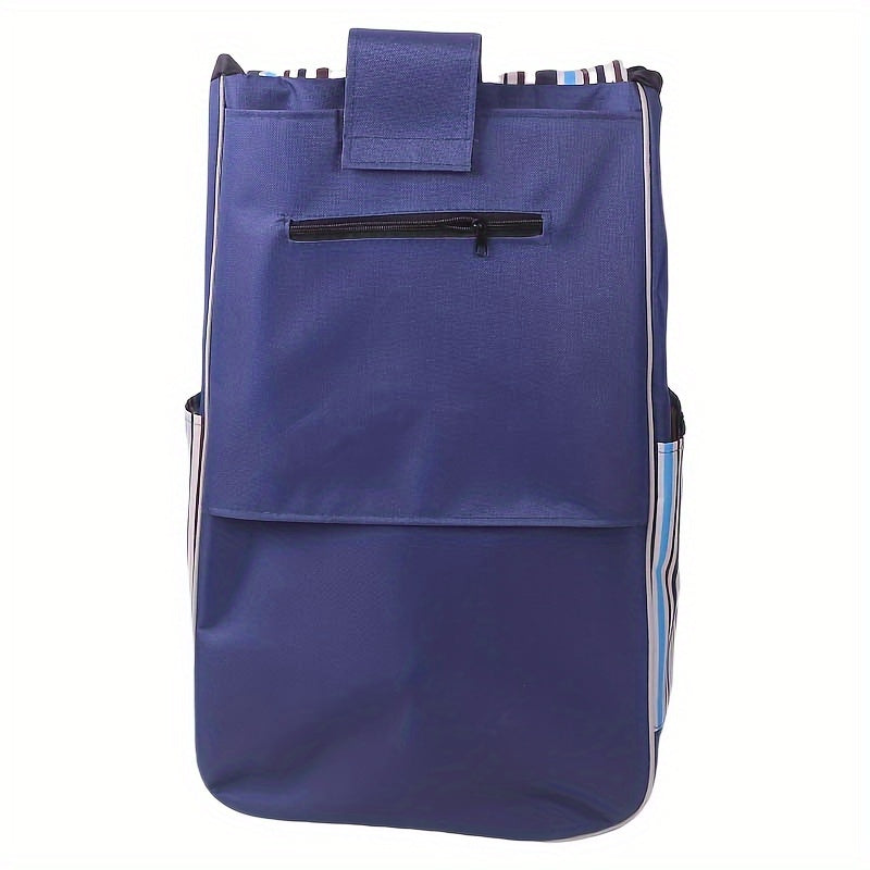 Foldable Lightweight Shopping Cart Replacement Bag with Striped Design