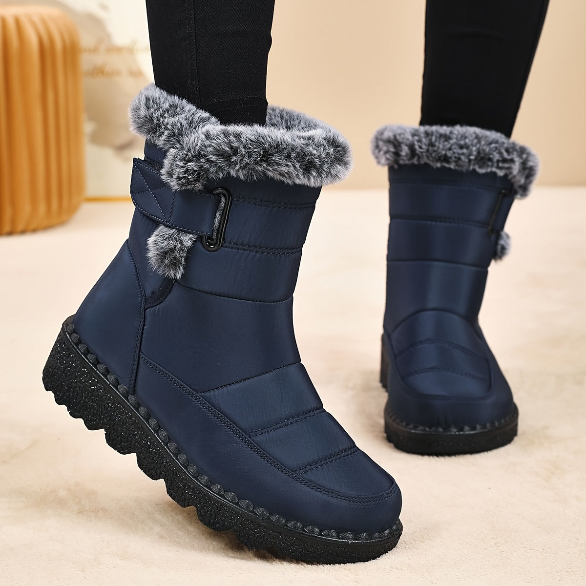 Women's Ankle Boots Fleece-Lined Casual Shoes for All Seasons