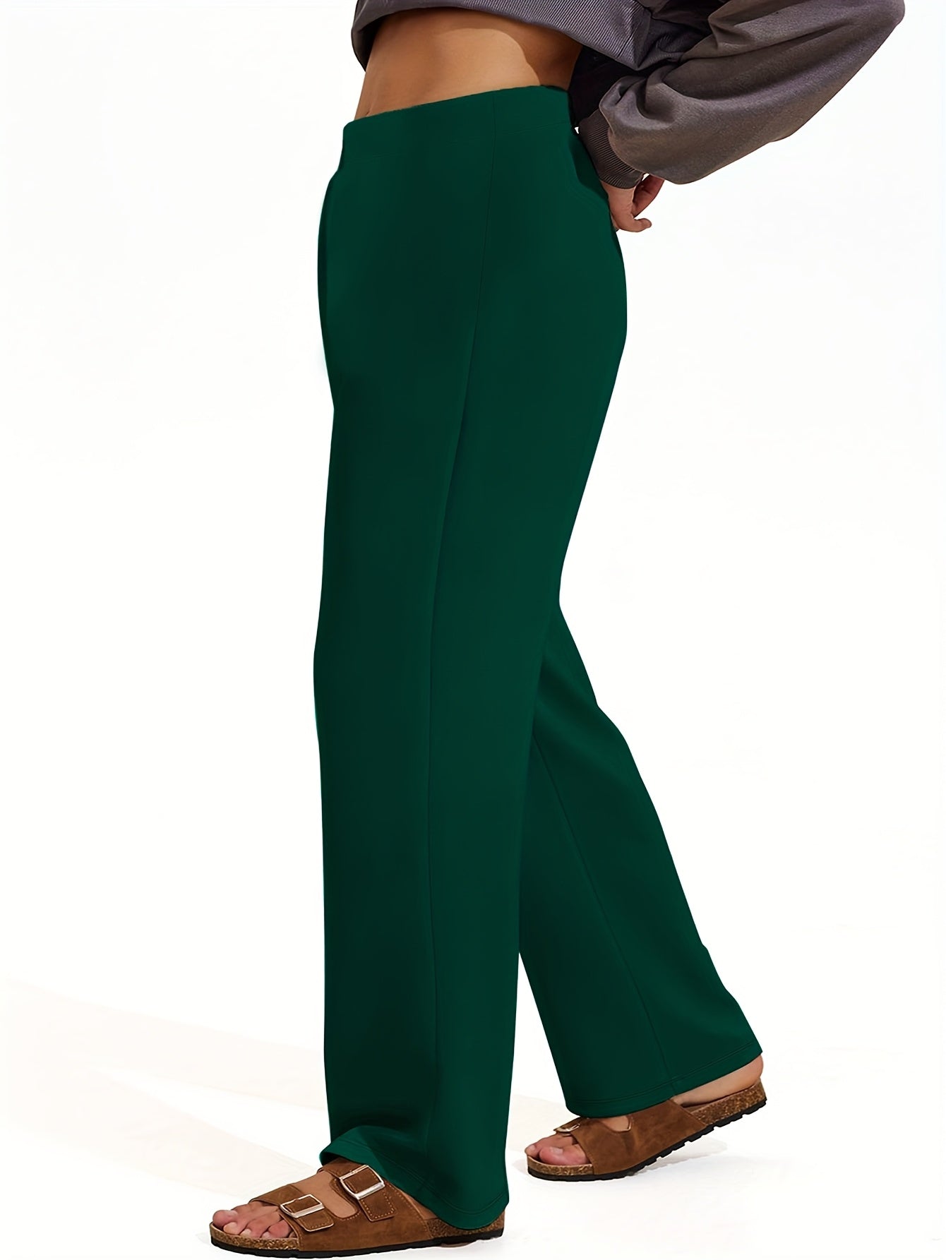 Pantalones de vestir rectos de talla grande para mujer, pantalones formales y casuales, otoño y verano