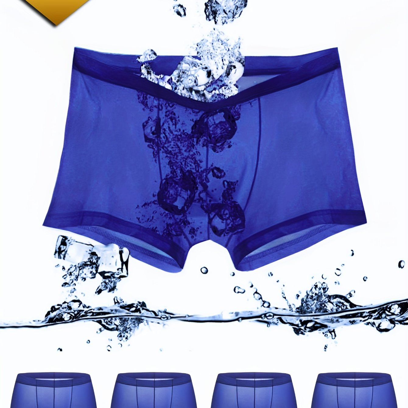 Erkaklar uchun 4 ta to'plam, nafas oladigan tolali ichki kiyim, cho'ziluvchan yarim shaffof bokser shortlar, 93% polyester va 7% spandeksdan tayyorlangan, engil va qulay.