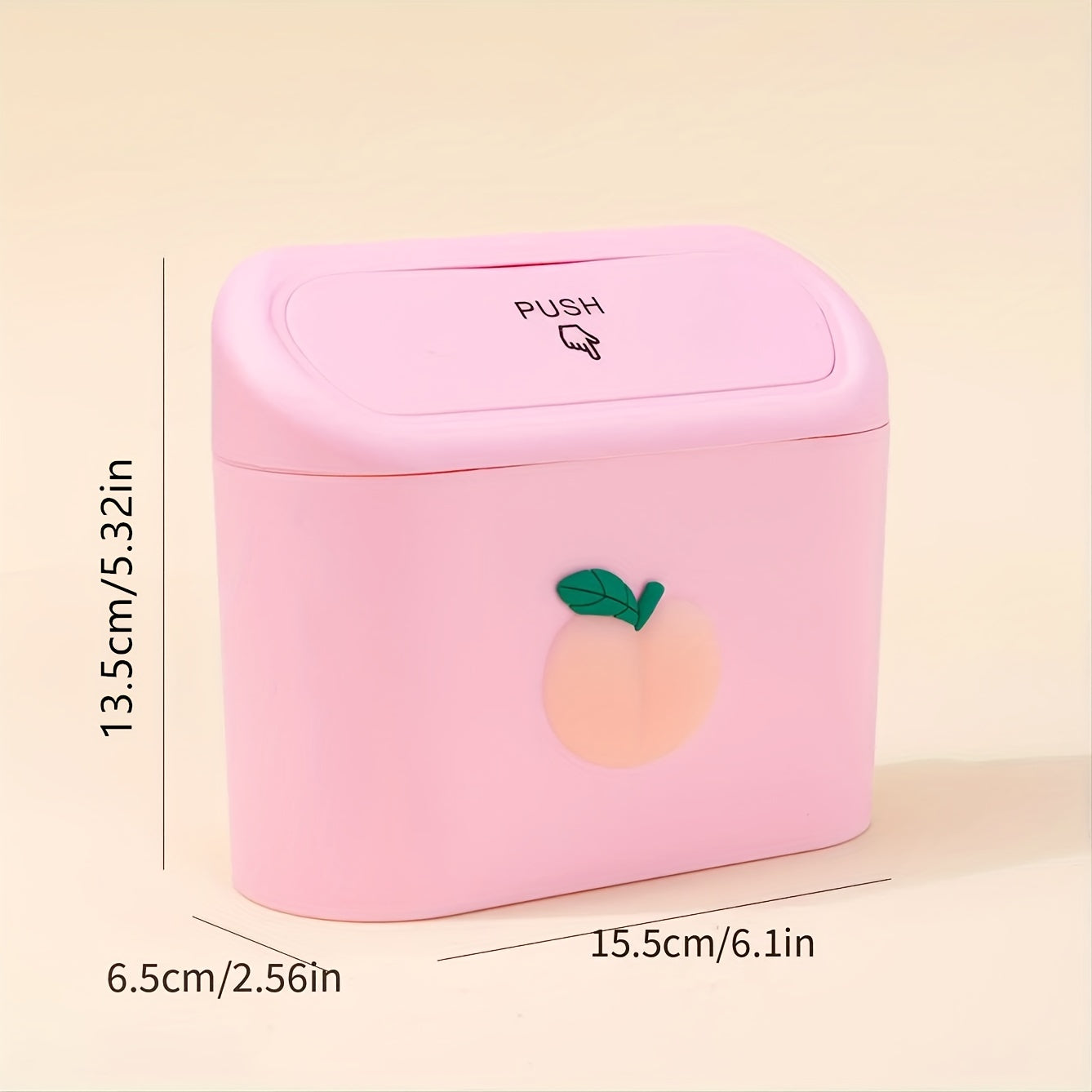 Cubo de basura de PVC con tapa abatible sellada para coche