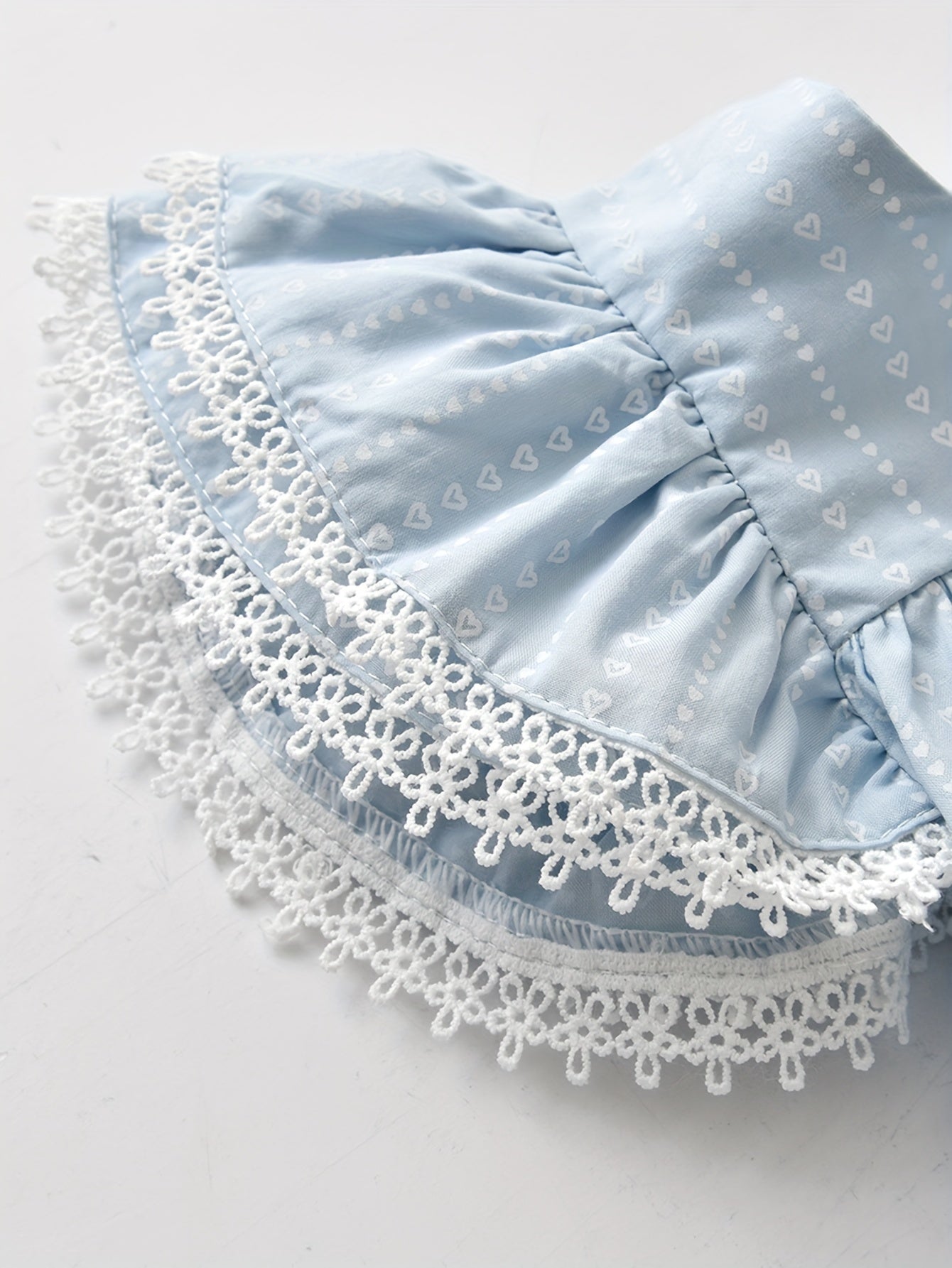 Girls Summer Outfit Set with Flower Pattern Lace Dress Pants and Headband for Toddler Baby Girls