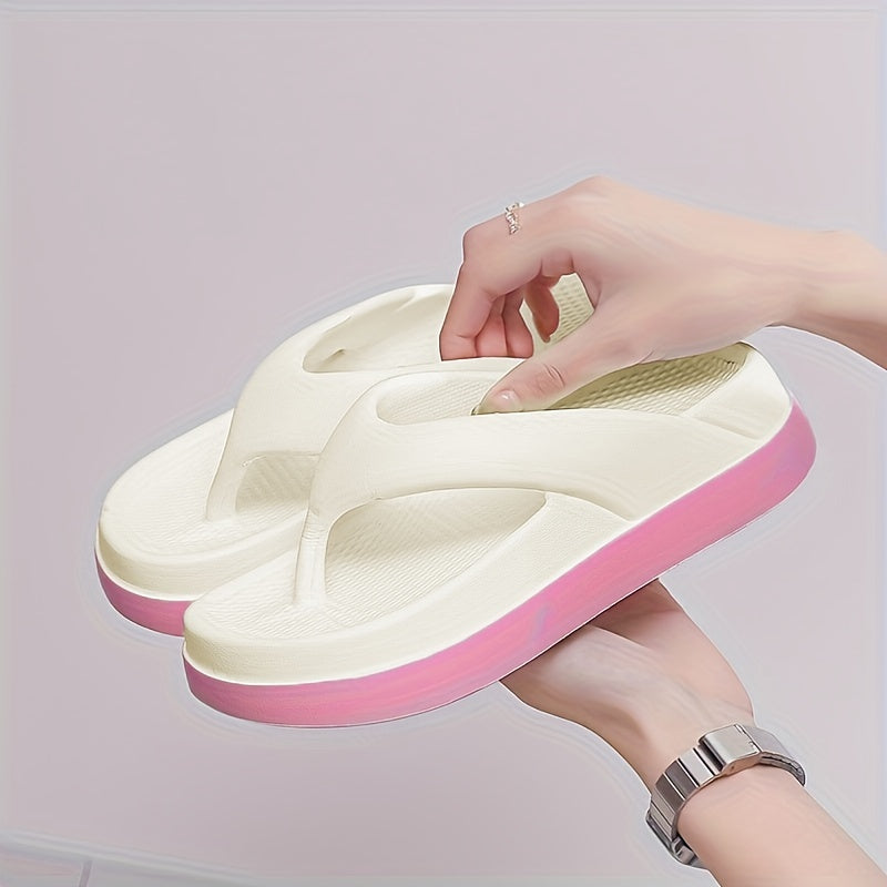 Women's Minimalist Wedge Flip-Flops Casual Outdoor Beach Sandals