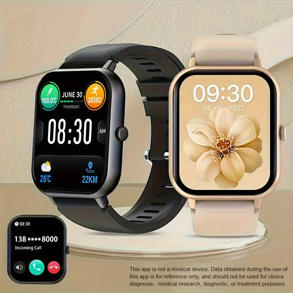 1.83 Inch Full Screen Metal Body Smart Watch for Android iPhone with Wireless Voice Calling and IP68 Water Resistance