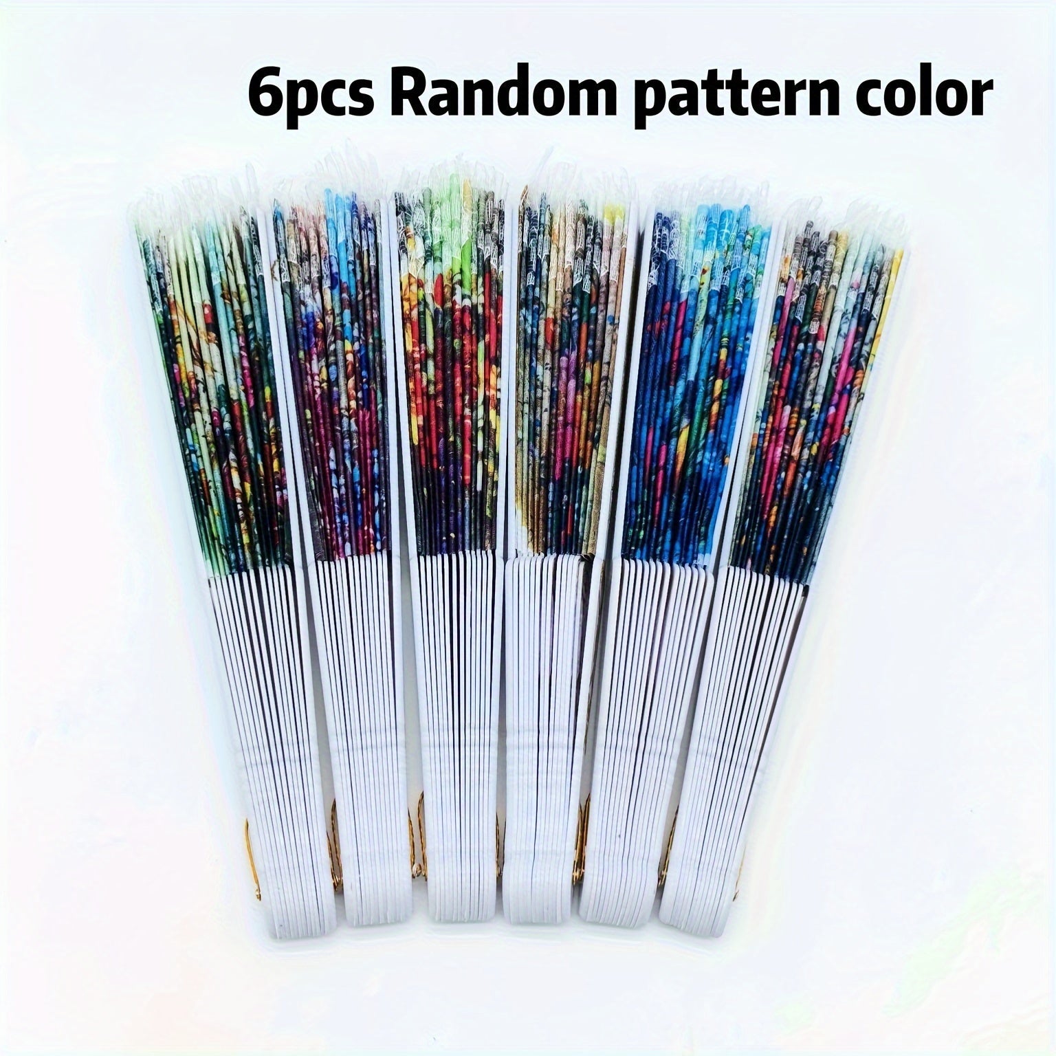 6 ta Vintage Dantel Qiyshaytirilgan Ventilyatorlar - Chiroyli Gullar naqshi, Lenindan tayyorlangan, To'ylar va Partiyalar uchun ideal